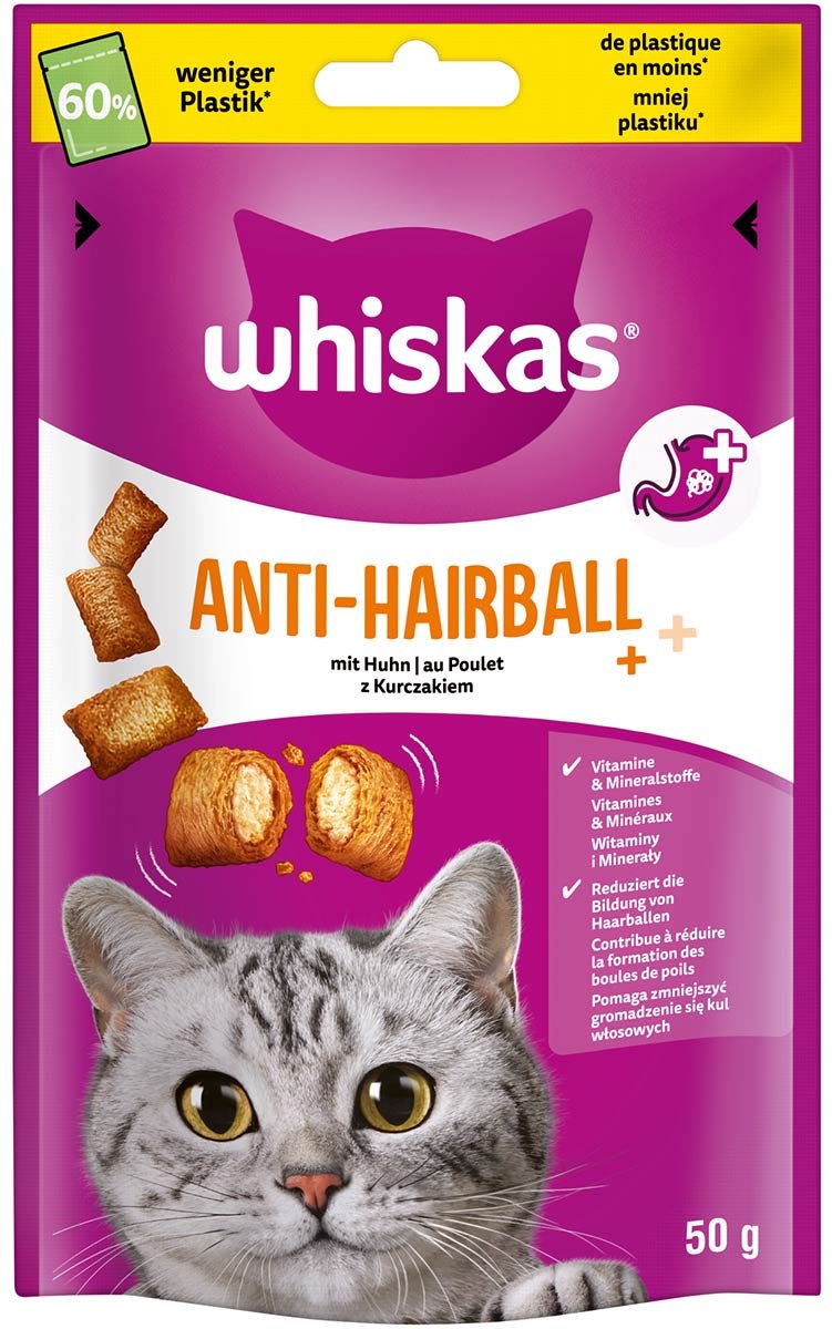 Whiskas Anti-Hairball Huhn 3x50 g