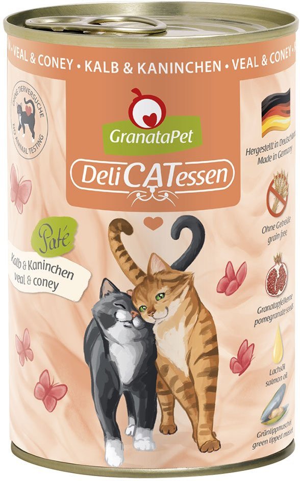 GranataPet Katze - Delicatessen Dose Kalb & Kaninchen 6x400g