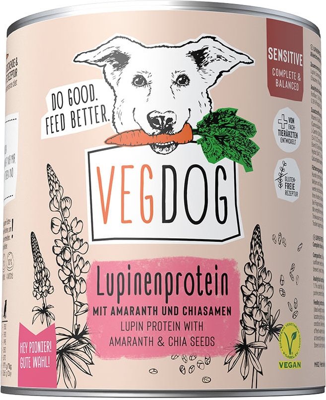 VEGDOG Sensitive Lupinenprotein 6x800g