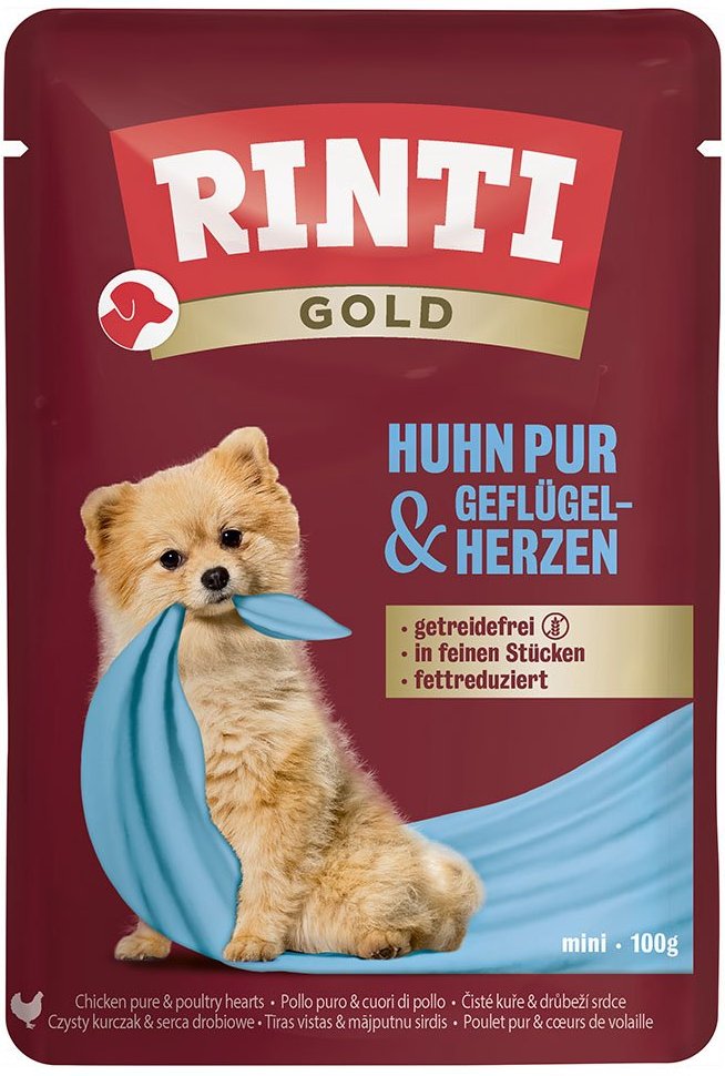 RINTI Gold Huhn und Geflügelherzen 10x100g