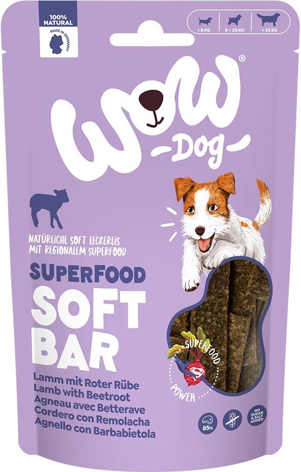 WOW DOG Soft Bar Lamm mit Roter Rübe 150 g