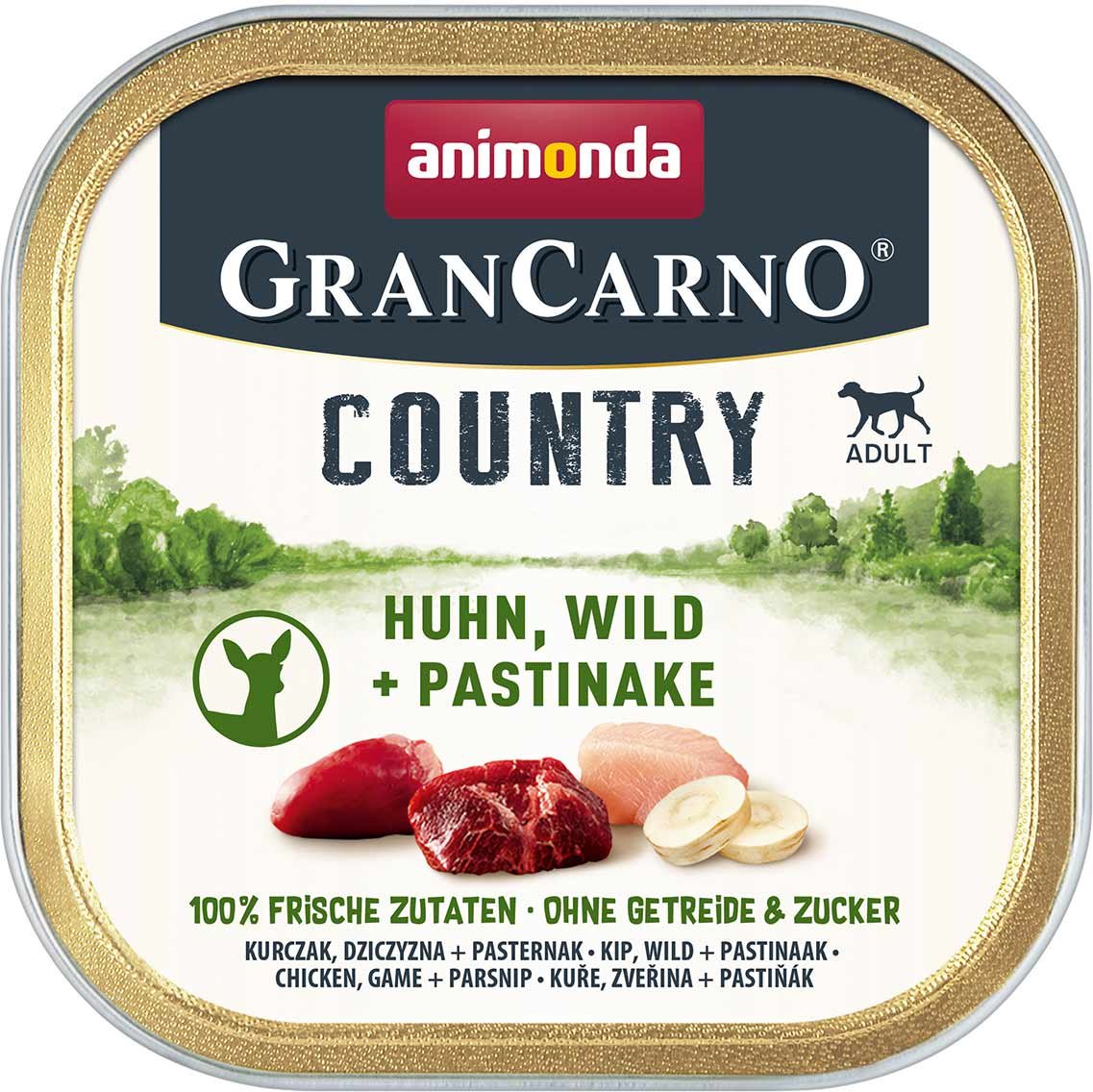 animonda GranCarno Country Huhn, Wild + Pastinake 22x150g