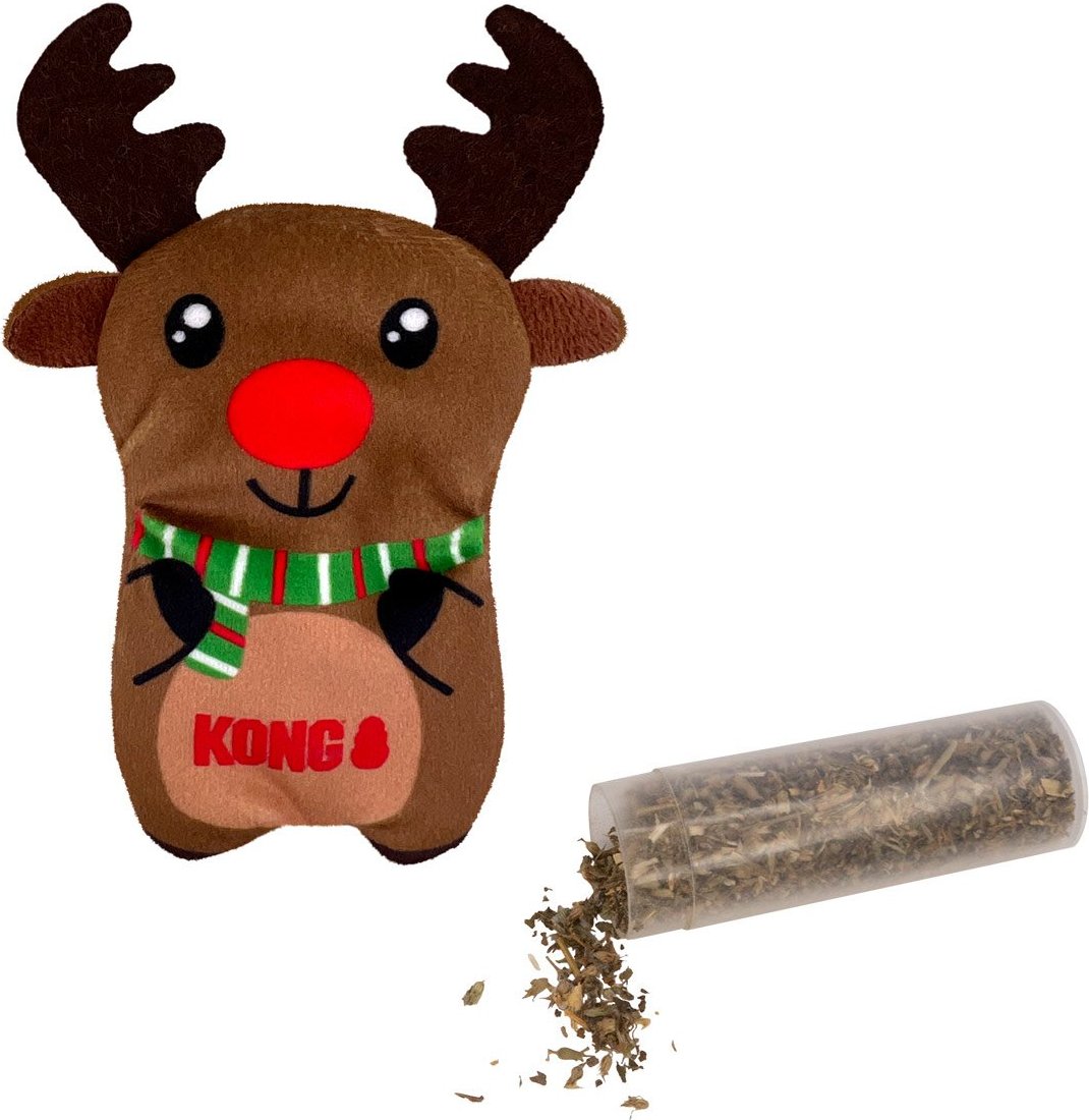 Thumbnail - KONG Holiday Katzenspielzeug befüllbares Rentier