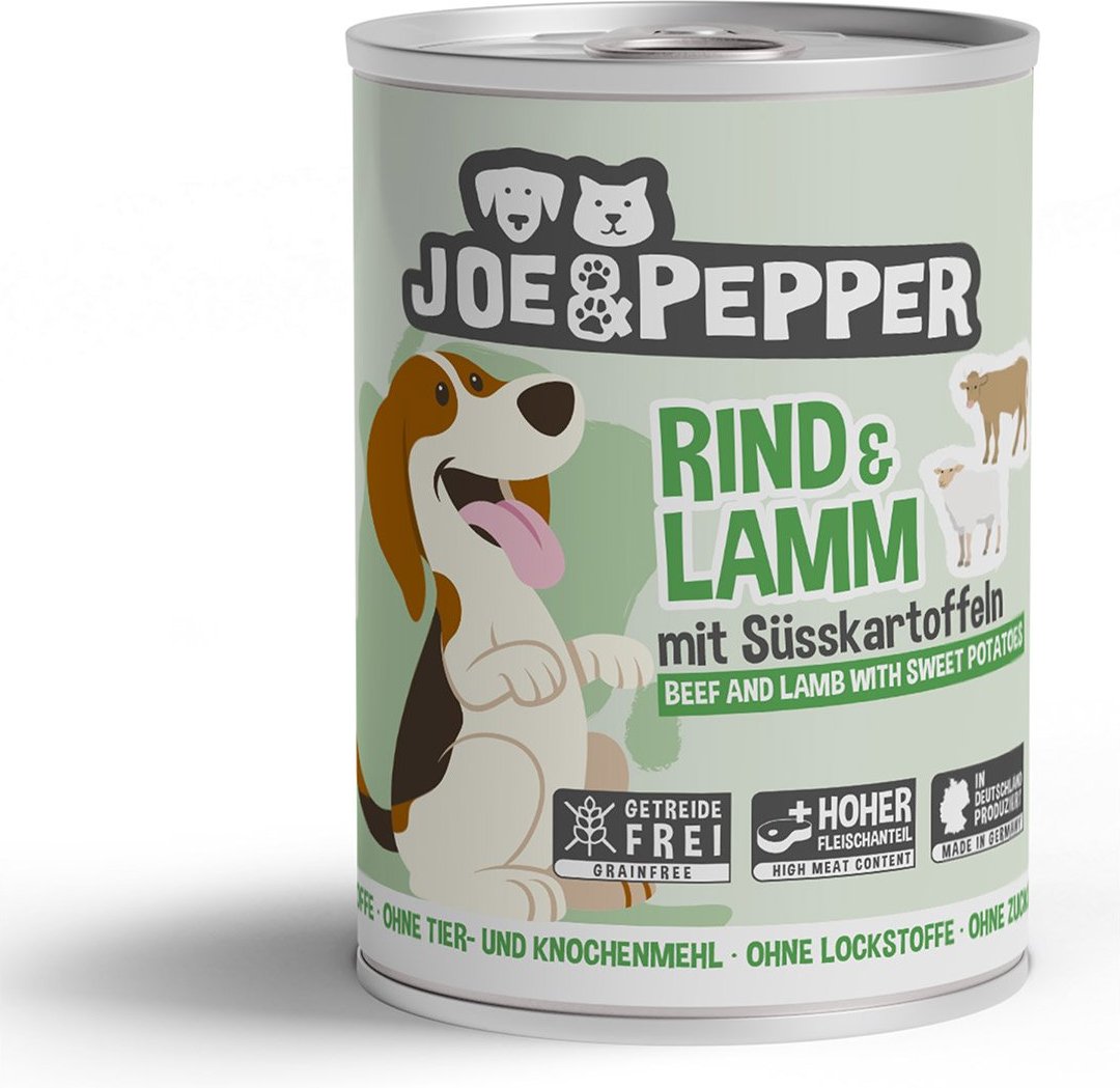 Thumbnail - Joe & Pepper Dog Rind & Lamm mit Süßkartoffeln 6x400g