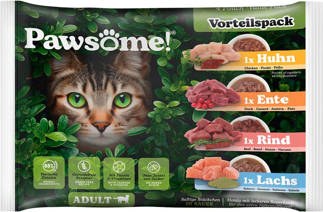Pawsome Adult Mixpack 4x85g