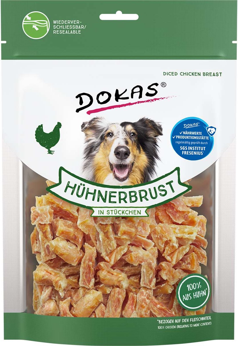 Thumbnail - Dokas Hühnerbrust in Stückchen 3x200g