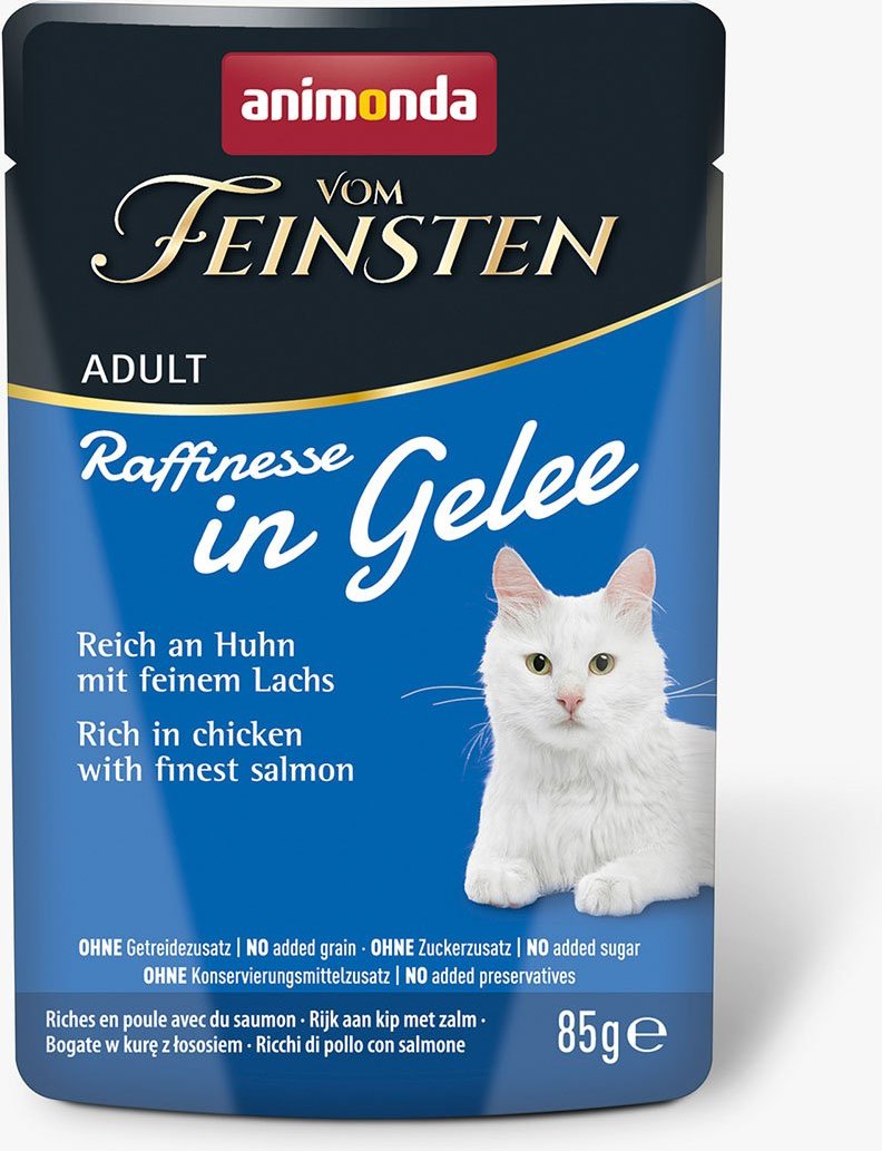animonda vom Feinsten Raffinesse Gelee Huhn und Lachs 24x85g