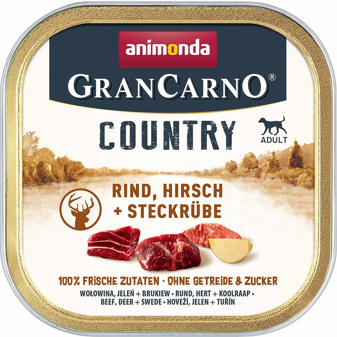 animonda GranCarno Country Rind, Hirsch + Steckrübe 22x150g