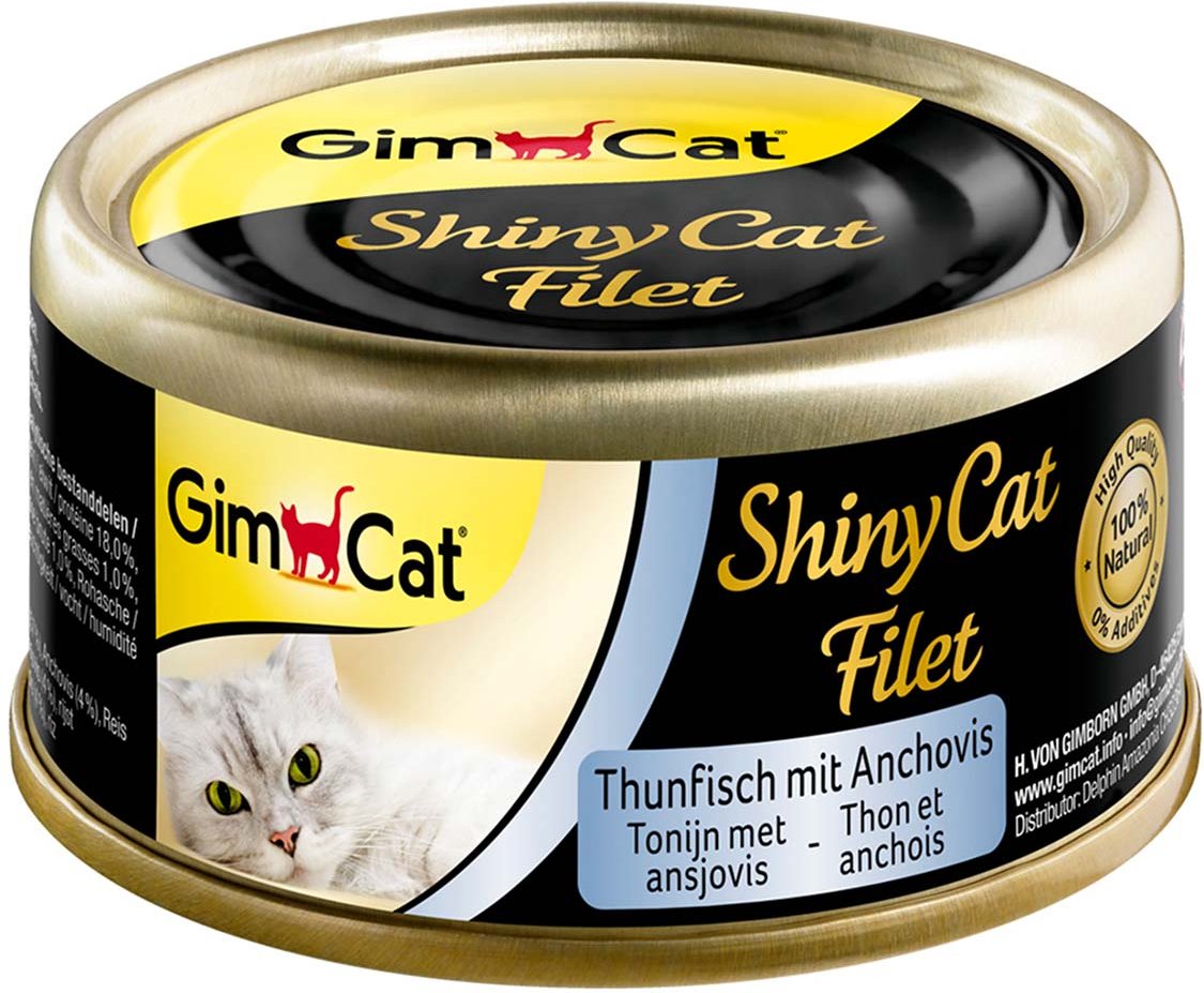 GimCat ShinyCat Filet Thunfisch & Anchovis 6x70g