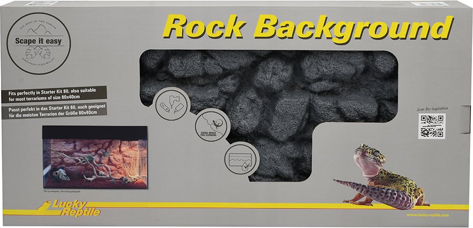 Lucky Reptile Rückwand Rock Background Basalt Grey 78x38 cm