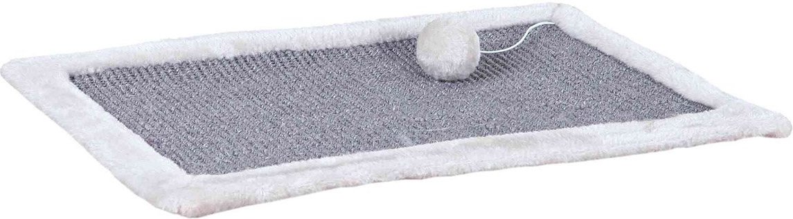Trixie Kratzmatte mit Plüschrand grau 55x35 cm