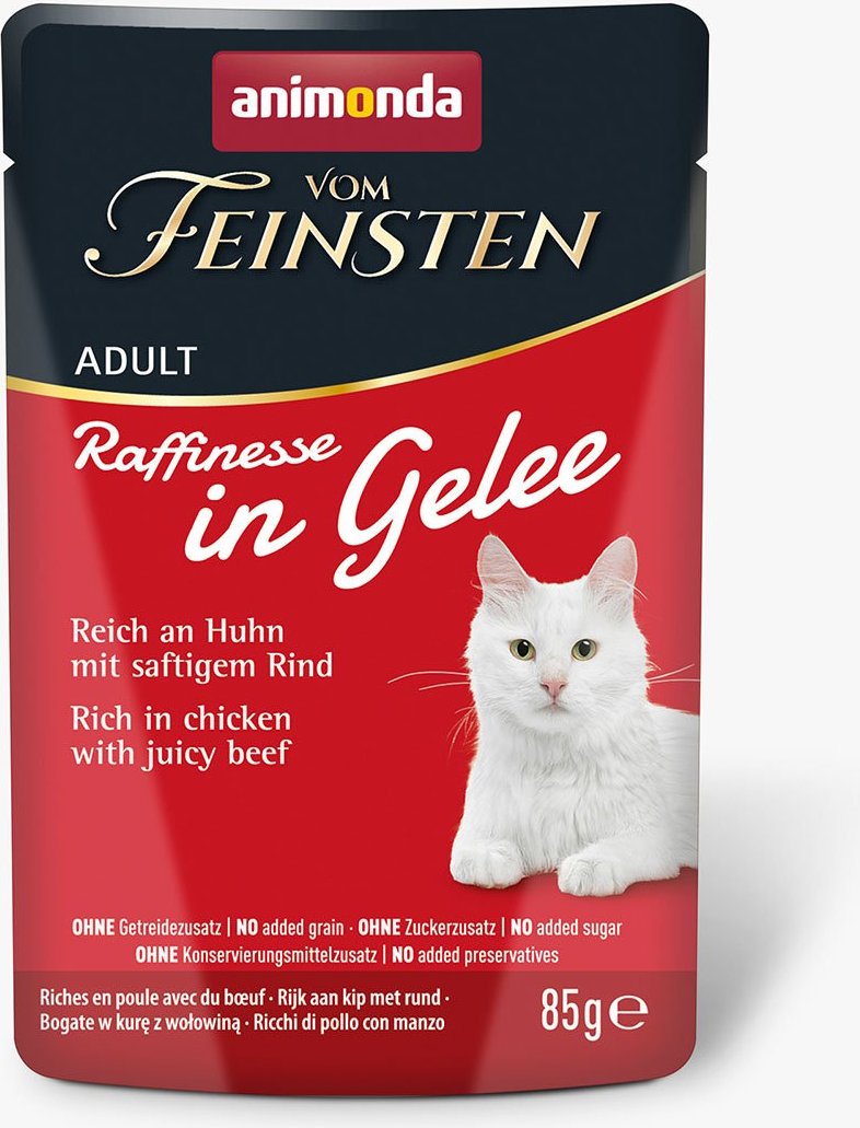 animonda vom Feinsten Raffinesse Gelee Huhn und Rind 24x85g