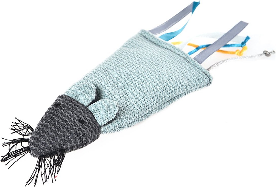 ZooRoyal Maus mit Bändern & Katzenminze Petrol