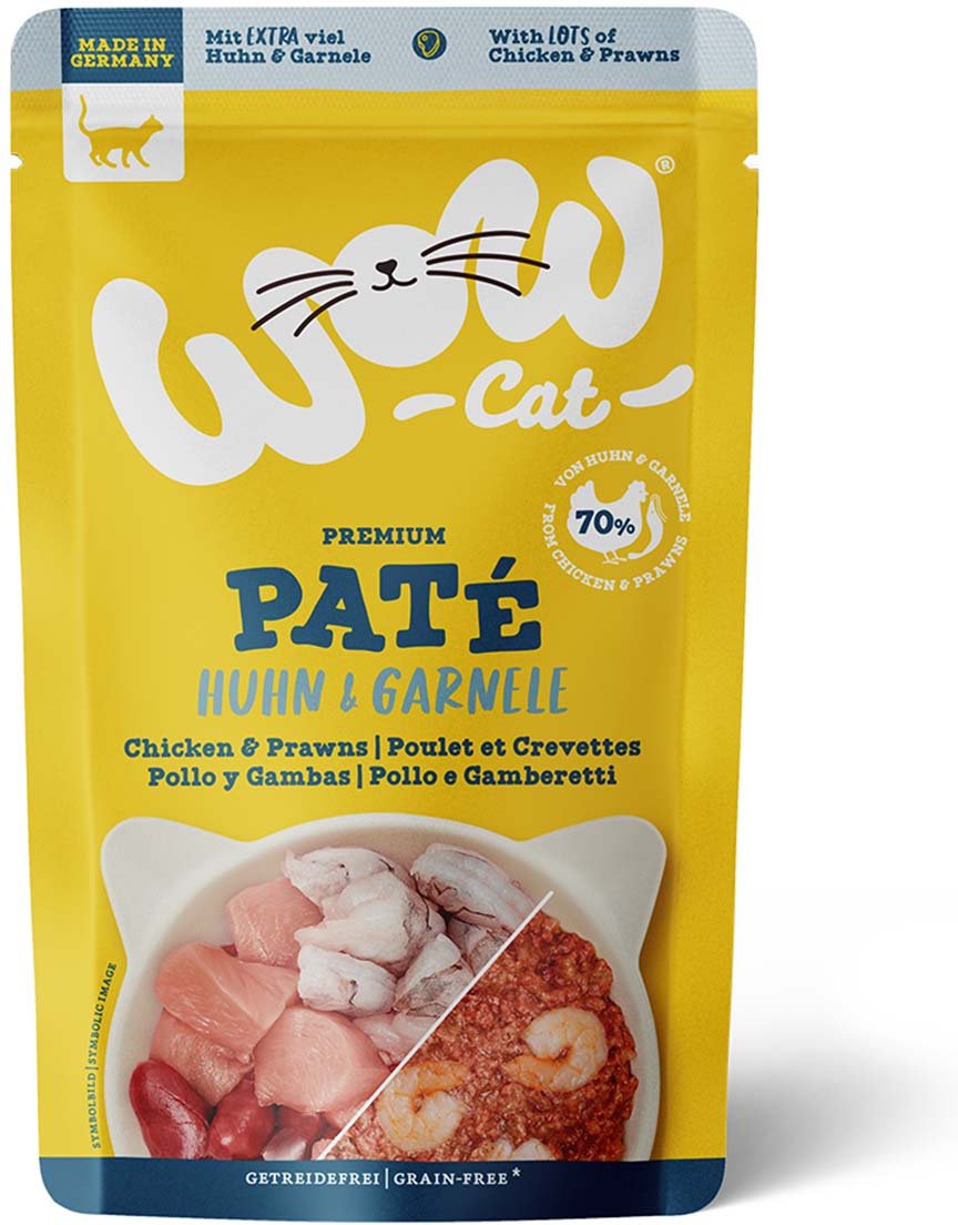 WOW CAT Adult Huhn & Garnelen 12x125g
