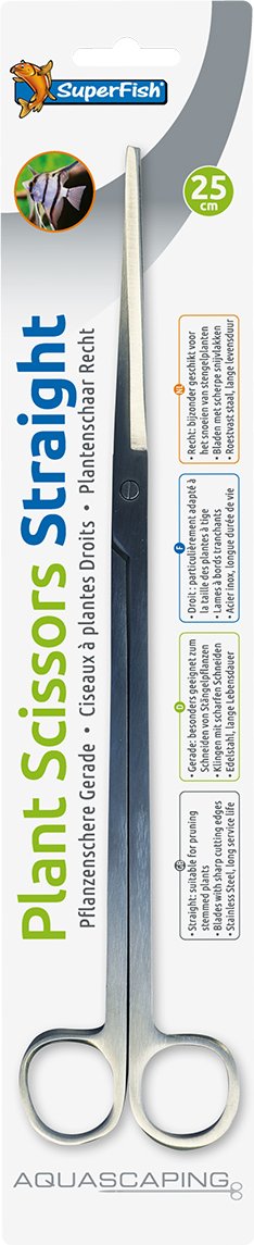 SuperFish Edelstahl Pflanzenschere gerade 25cm