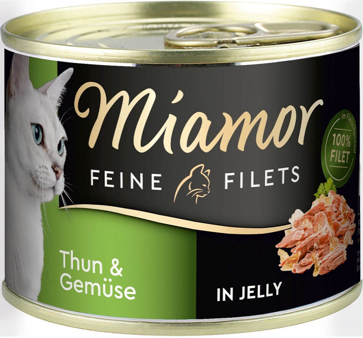 Miamor Katzen-Nassfutter Feine Filets in Jelly Thunfisch und Gemüse 24x185g