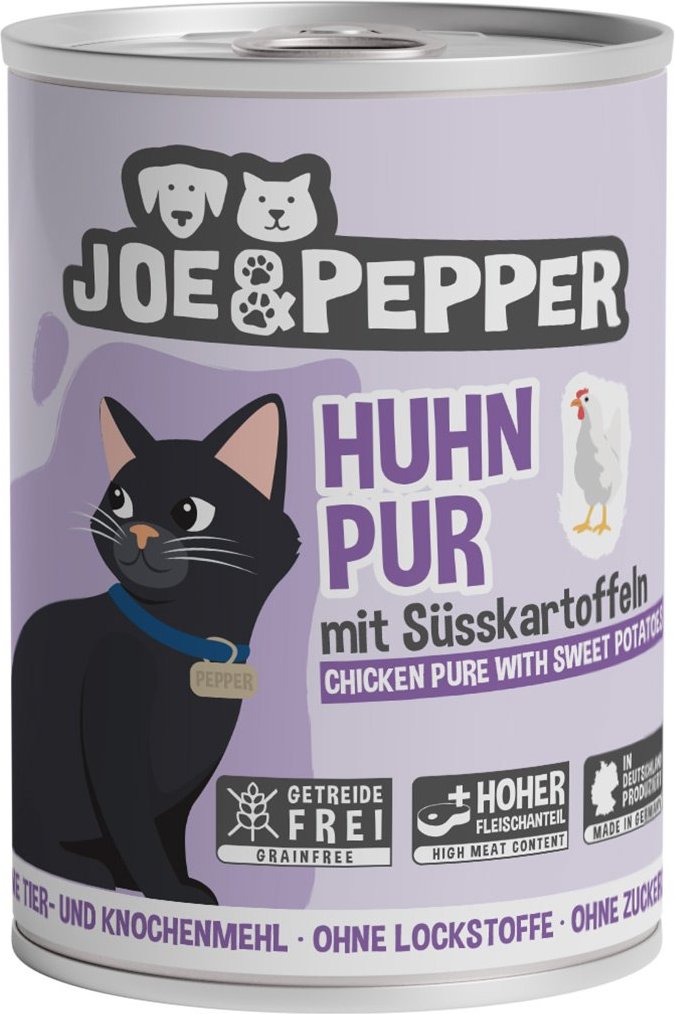 Thumbnail - Joe & Pepper Cat Huhn pur mit Süßkartoffeln 6x400g