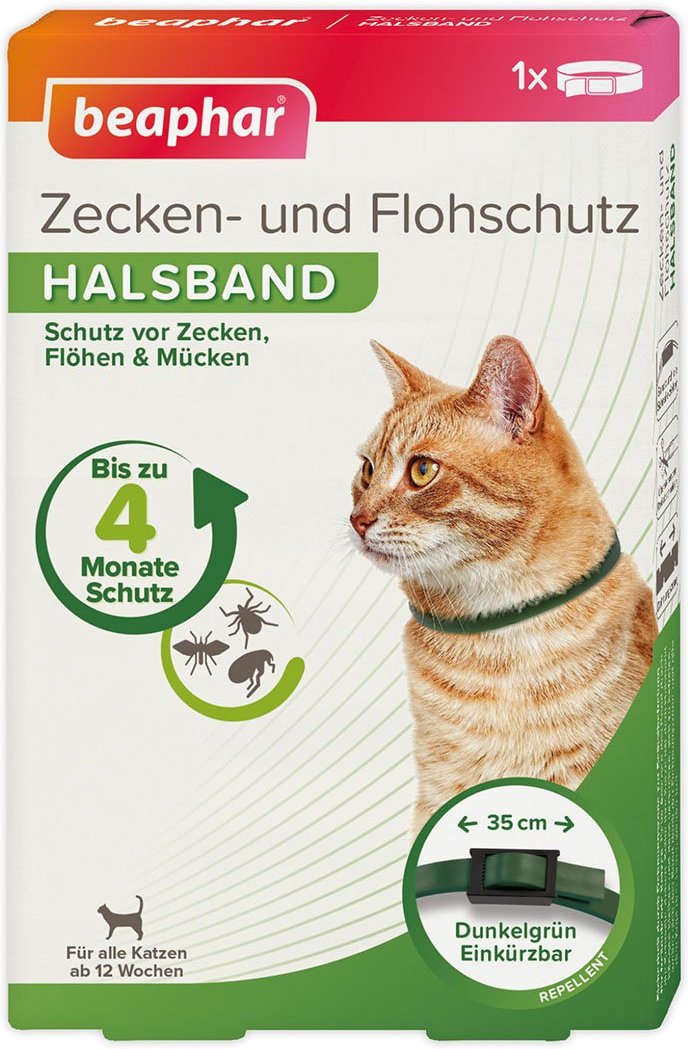 beaphar Zecken- und Flohschutz Halsband für Katzen 35cm
