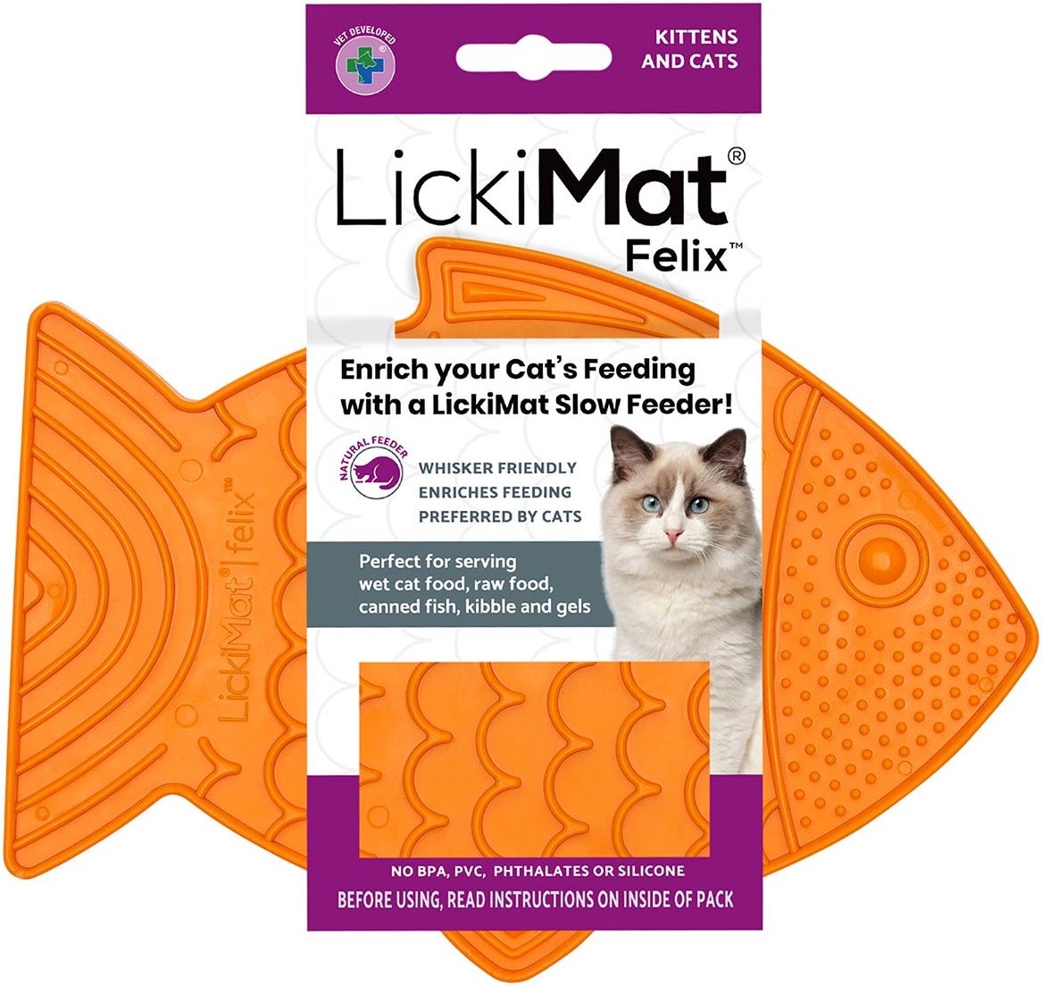 LickiMat Felix Leckmatte Orange