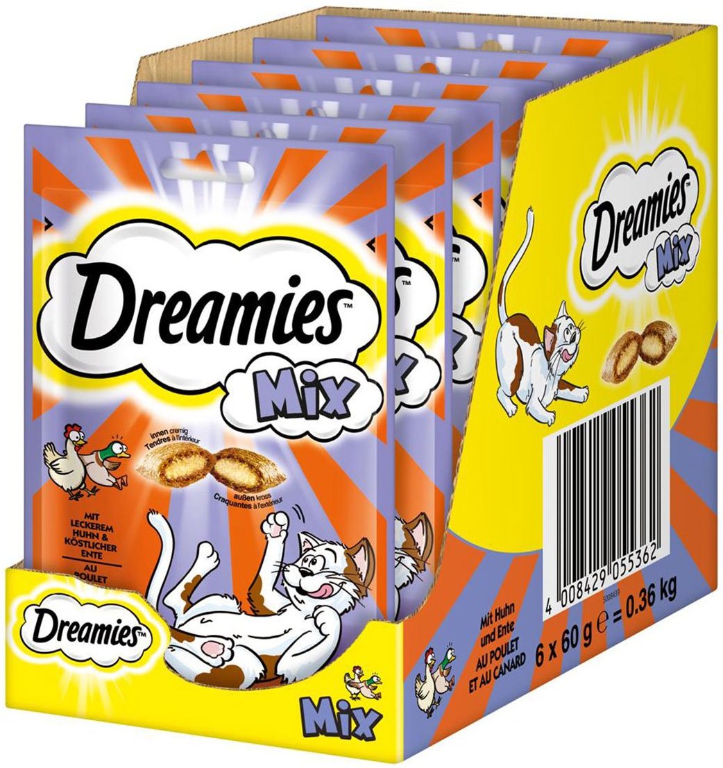Dreamies Katzensnack Mix mit Huhn & Ente 6x60g