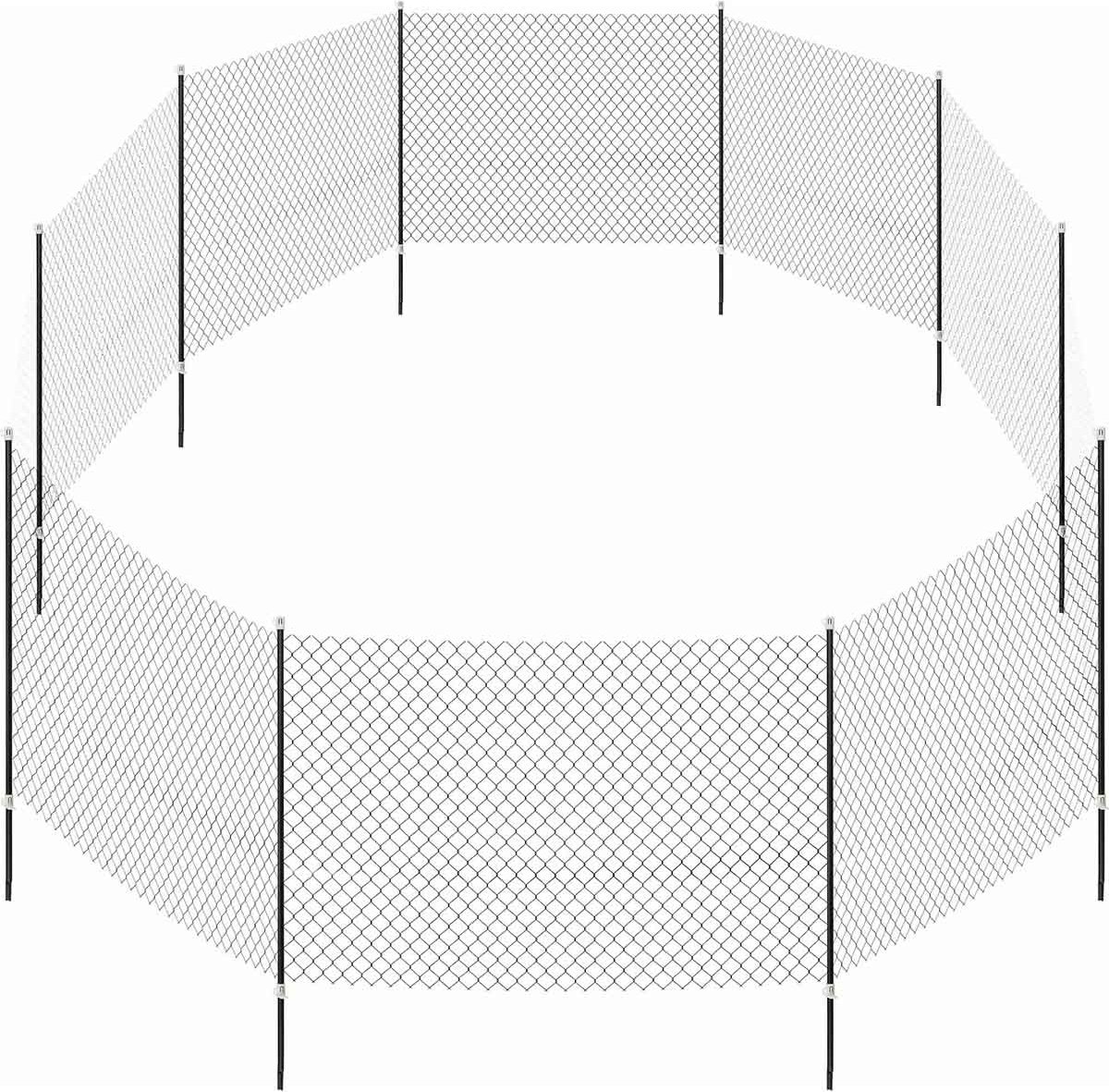 Trixie Mobiler Hundezaun schwarz 15 m