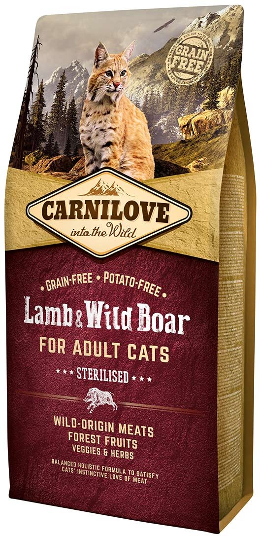 Carnilove Cat Adult - Lamb & Wild Boar / Sterilised 6kg