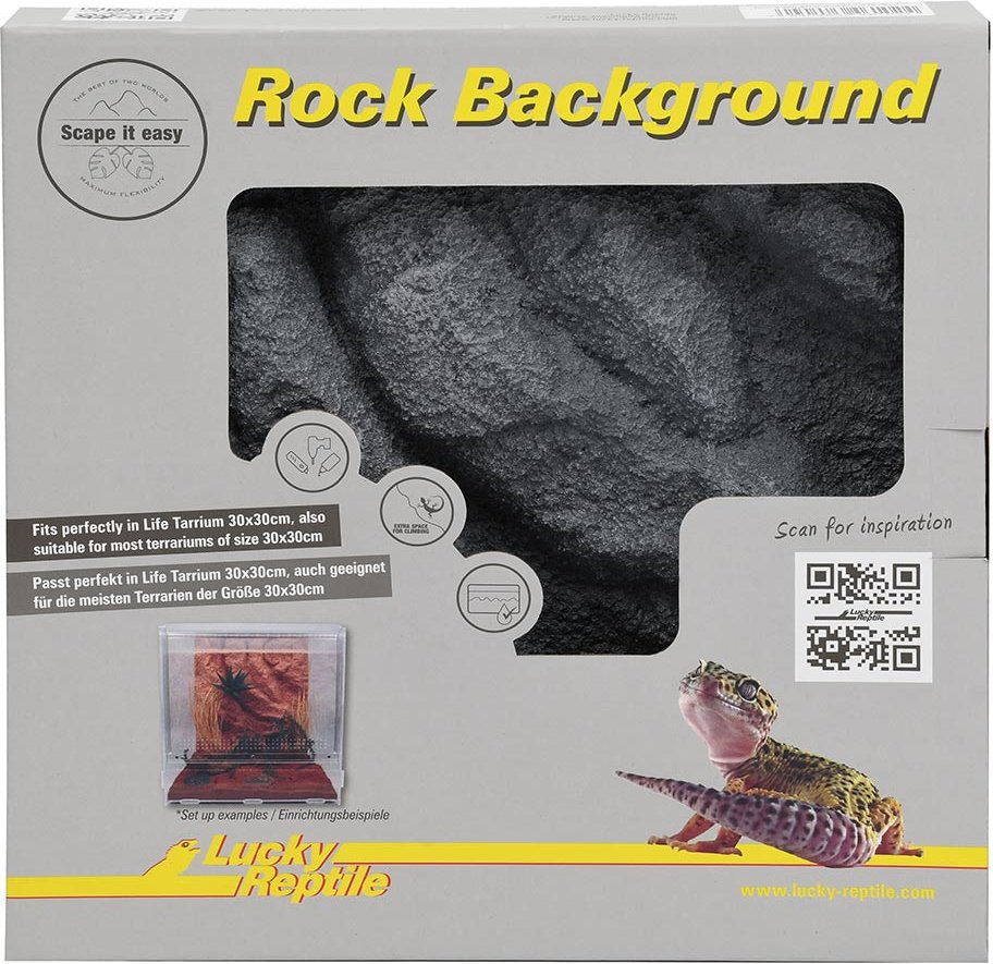 Lucky Reptile Rückwand Rock Background Basalt Grey 28x28 cm