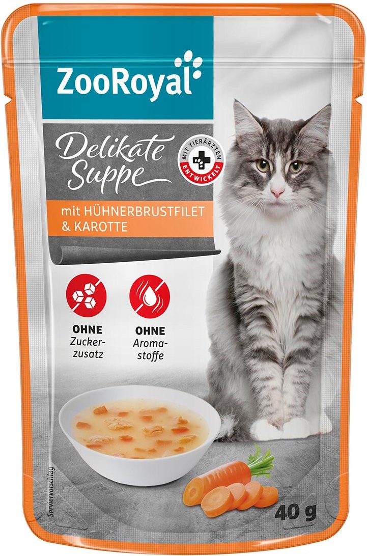 ZooRoyal Delikate Suppe Hühnerbrustfilet und Karotte 16x40g