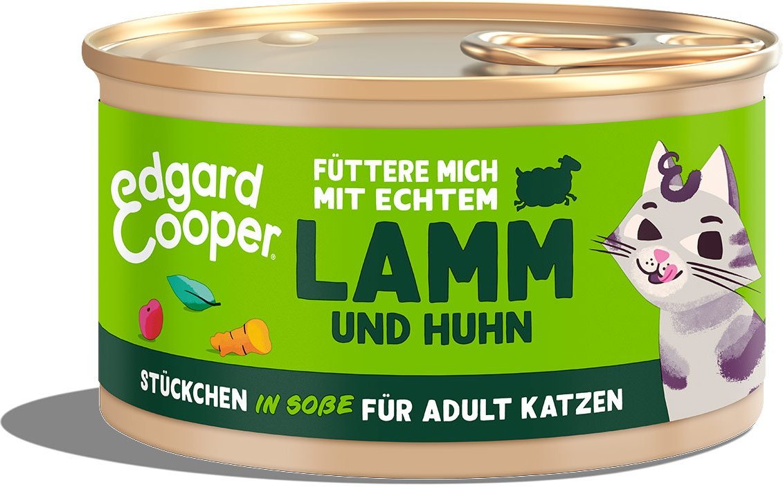 Edgard & Cooper Stückchen in Soße Lamm und Huhn 6x85g