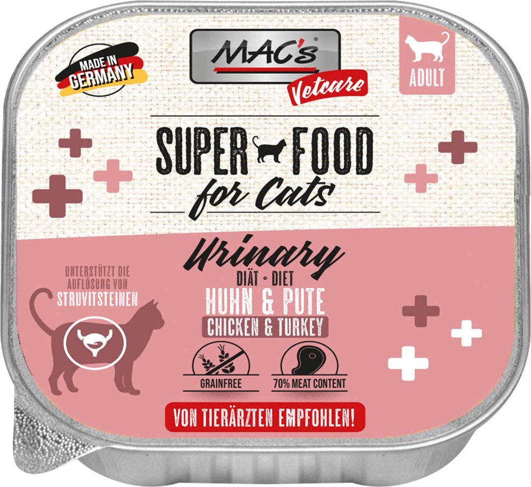 Thumbnail - MAC's Cat Vetcare Huhn und Pute Urinary 16x100g