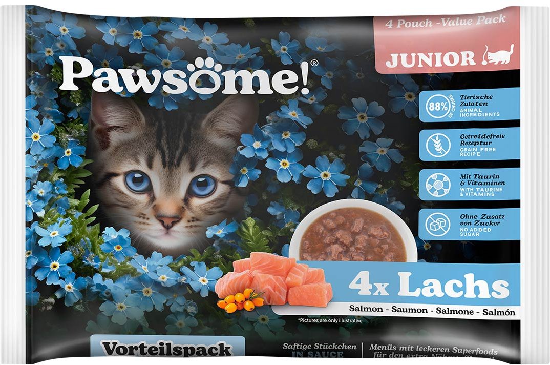 Pawsome Kitten Lachs Vorteilspack 4x85g