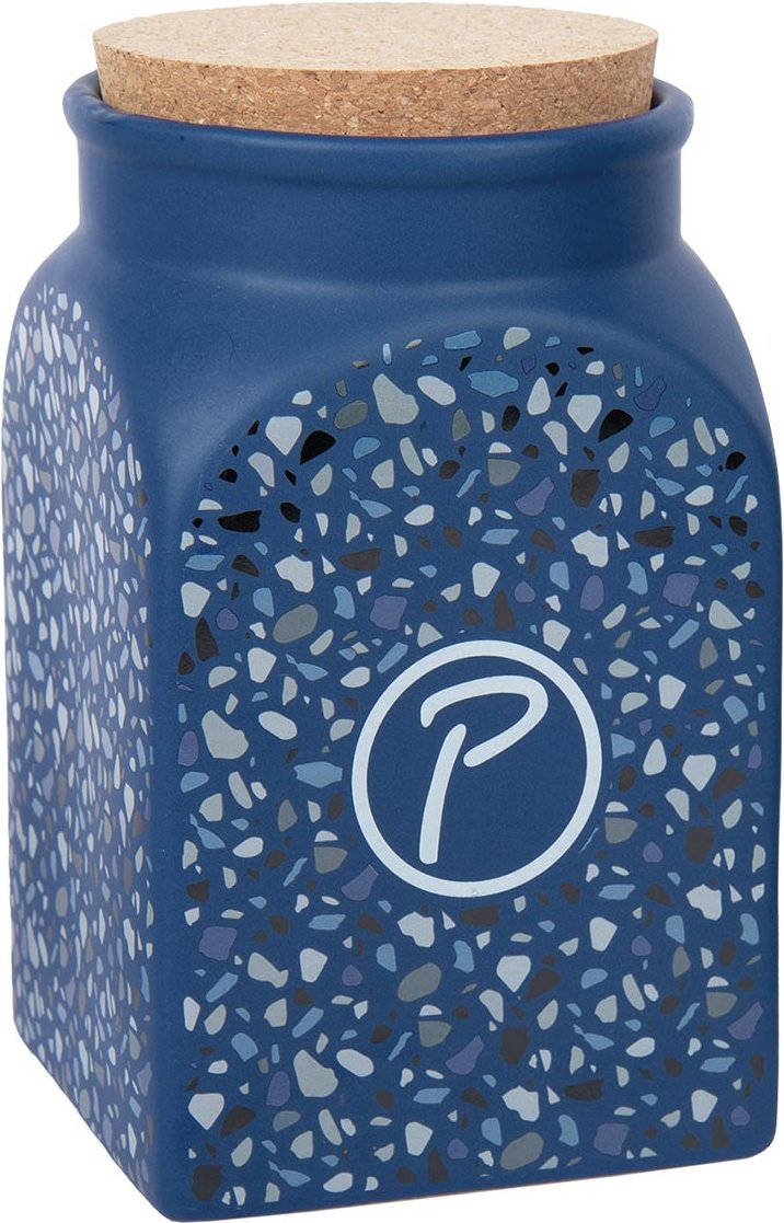 Petlando Futter- und Snackdose Terrazzo 1,35 l blau