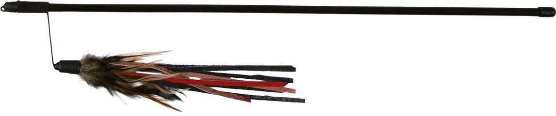 Trixie Spielangel mit Lederbändchen & Federn, 50cm