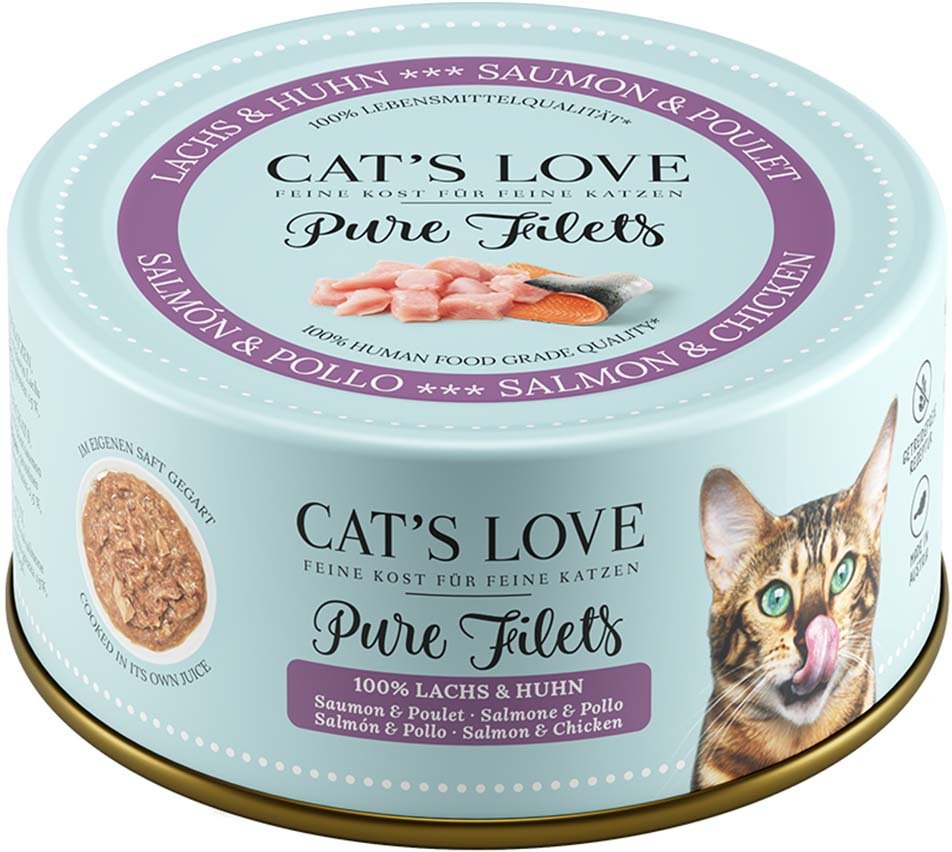 Cat's Love Pure Filets Huhn & Lachs 6x100g