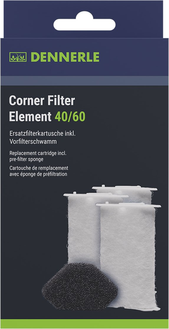 Dennerle Ersatz-Filterelemente für Eckfilter 3er Pack