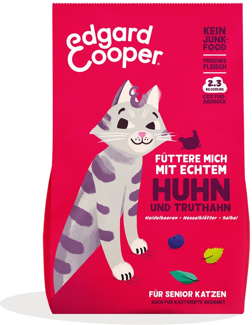Edgard & Cooper Katze Trockenfutter Senior Huhn & Truthahn 2kg