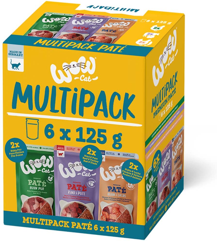 WOW CAT Adult MULTIPACK 6x125g