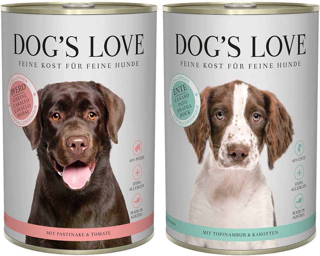 Dog´s Love Hypoallergen 12x400g Mixpaket