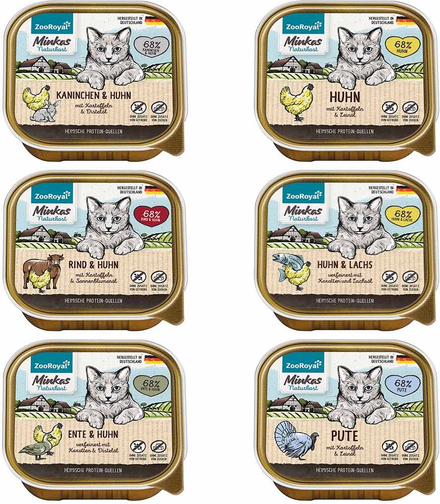 ZooRoyal Minkas Naturkost Mixpaket 6x100g