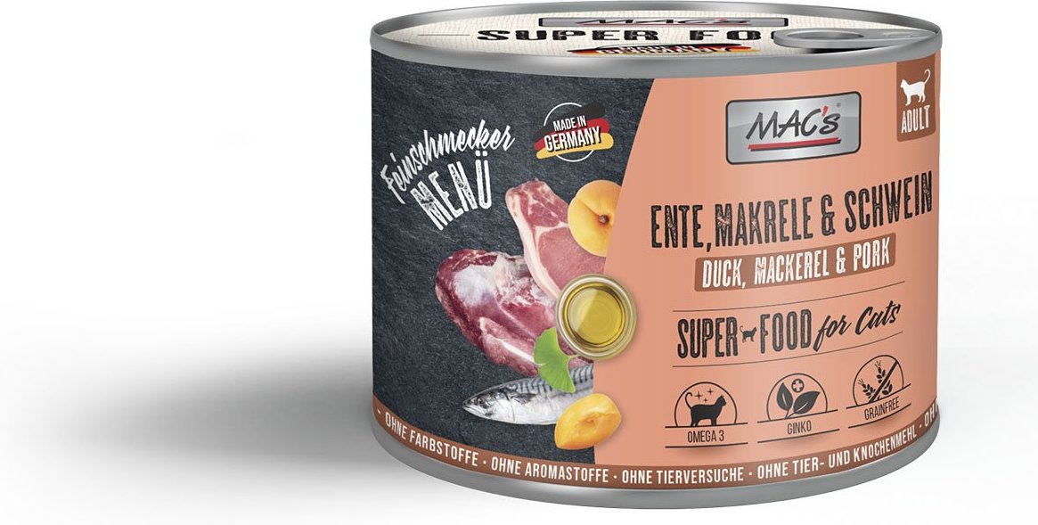 MAC's Cat Feinschmecker Ente, Makrele & Schwein 6x200g