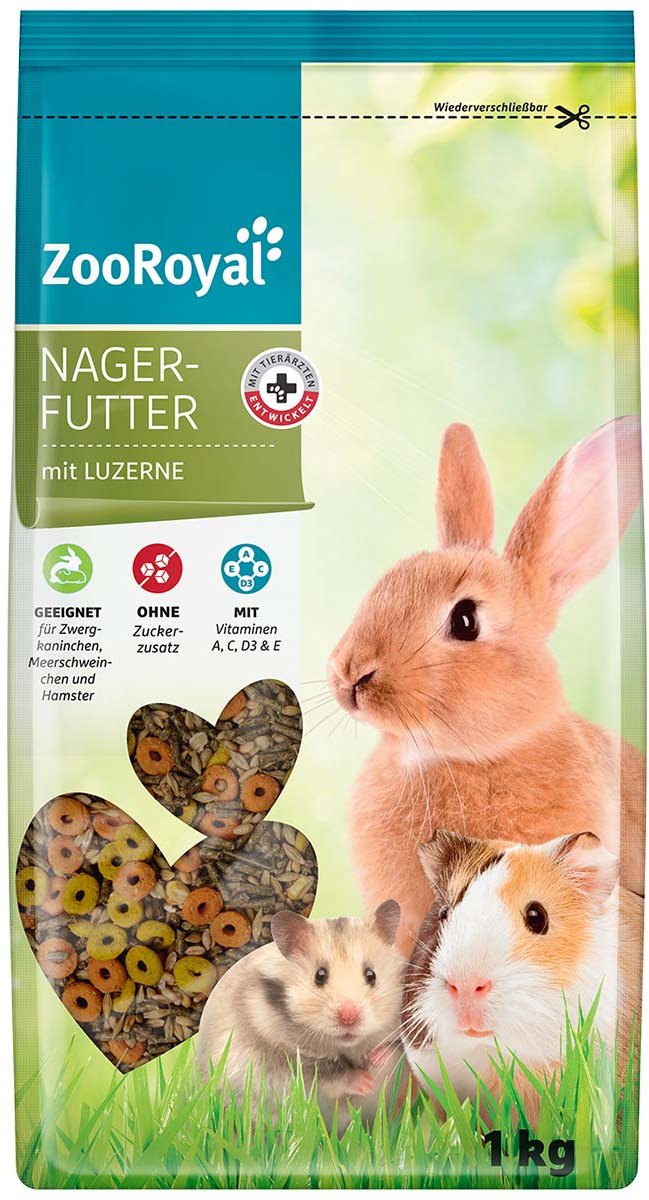 ZooRoyal Nagerfutter mit Luzerne 1 kg