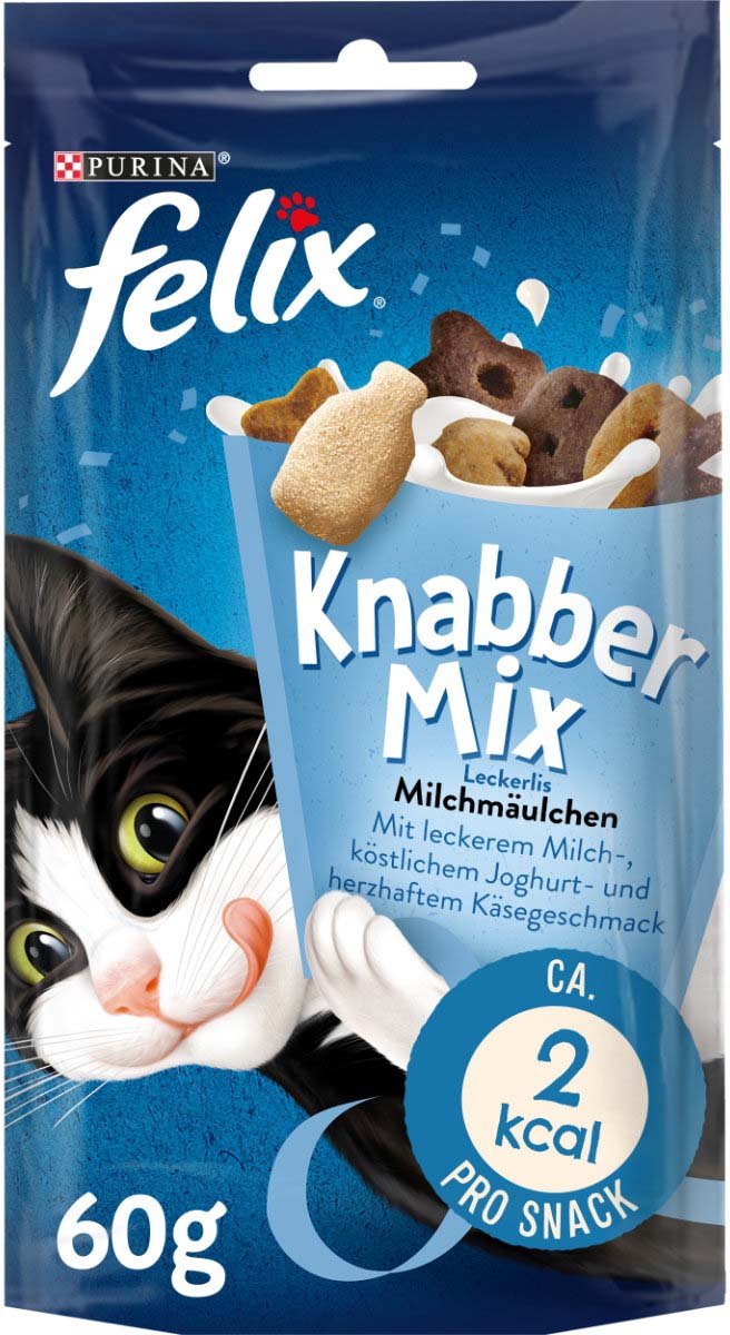 Thumbnail - FELIX KnabberMix Milchmäulchen Katzensnack bunter Mix 8x60g