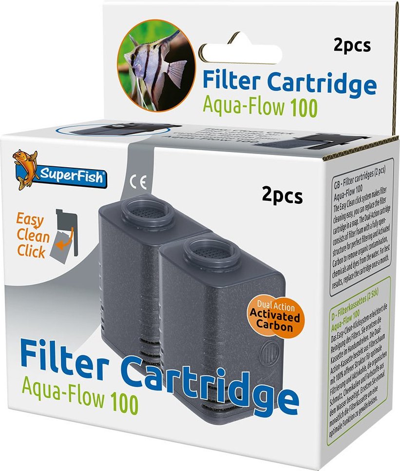 SuperFish Aqua-Flow Easy Click Kassette 100/150 2 Stück