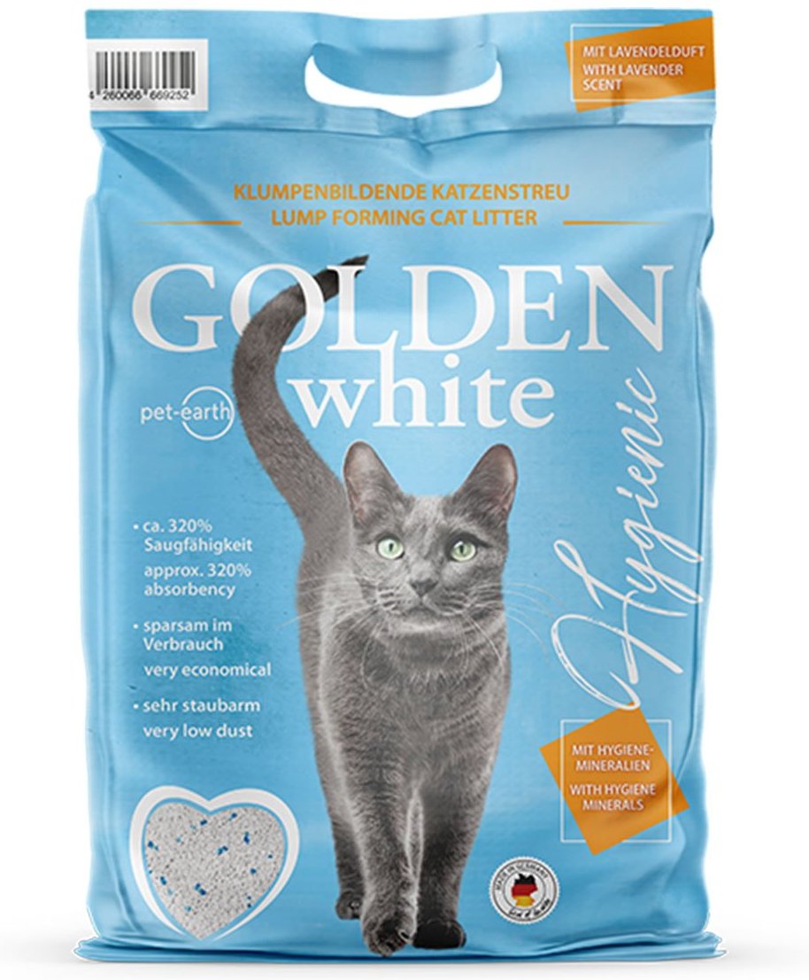 Golden White Hygienic Katzenstreu mit Lavendelduft 14kg