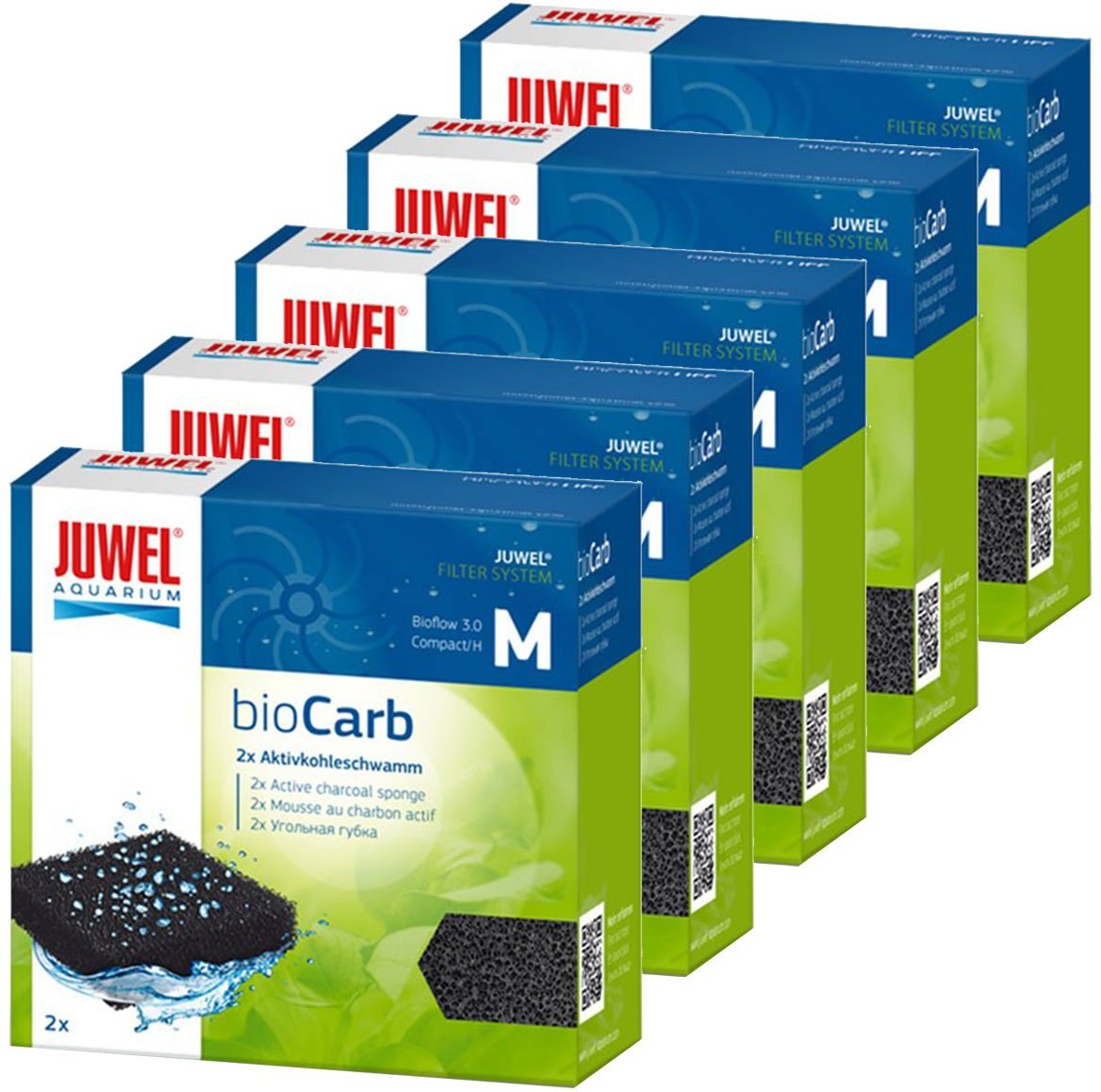Thumbnail - Juwel Aktivkohle-Filterschwamm bioCarb Bioflow 5xBioflow 3.0-Compact