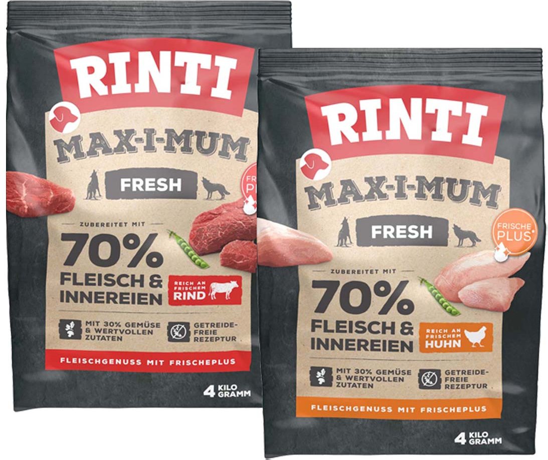 Rinti Max-i-Mum Rind und Huhn Mixpaket 2x4kg