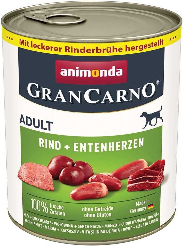 animonda GranCarno Rind und Entenherz 6x800g