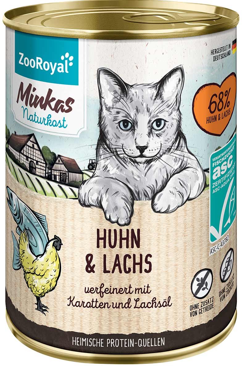 ZooRoyal Minkas Huhn & ASC Lachs mit Karotten 400 g