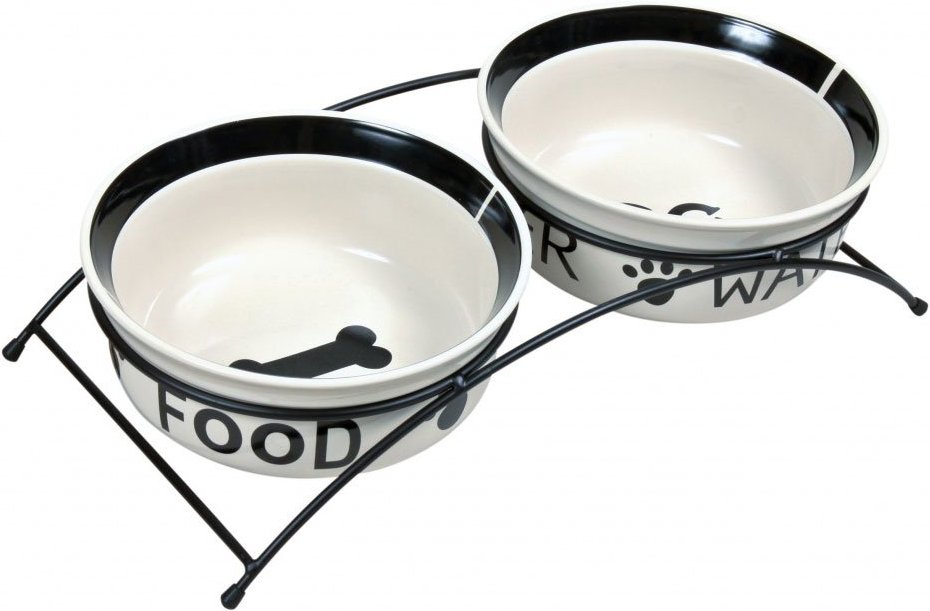 Trixie Keramiknapf-Set Eat on Feet mit Ständer 2,6l/25cm