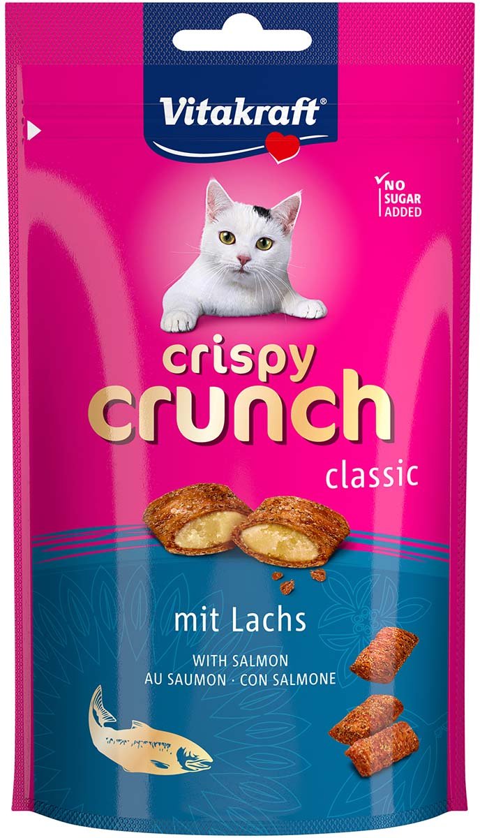 Vitakraft Katzensnack Crispy Crunch mit Lachs 8x60g